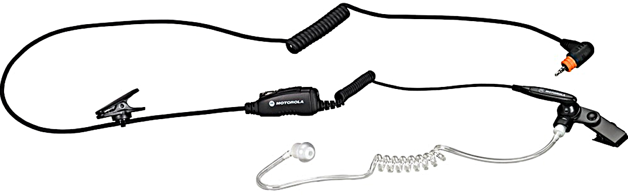 Surveillance Earpiece With In-Line Microphone and PTT